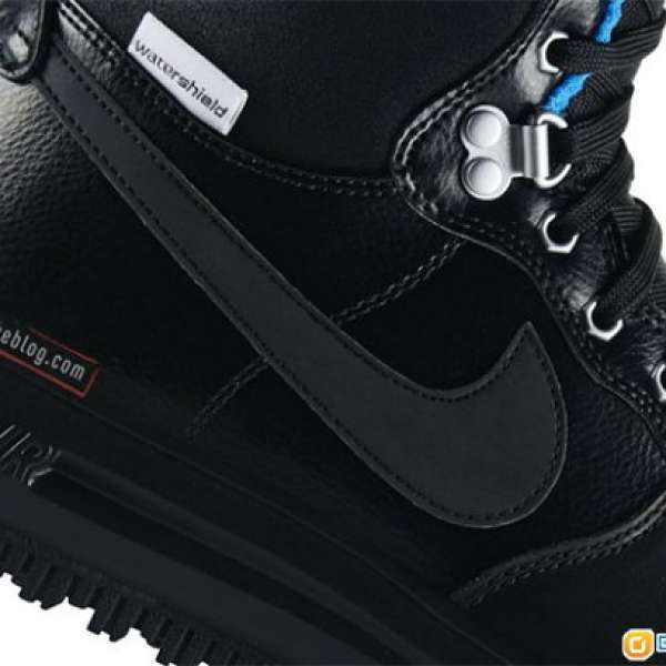 Nike Air 黑藍色 Lunar Force 1 Sneakerboot Black/Metallic Silver 90%新