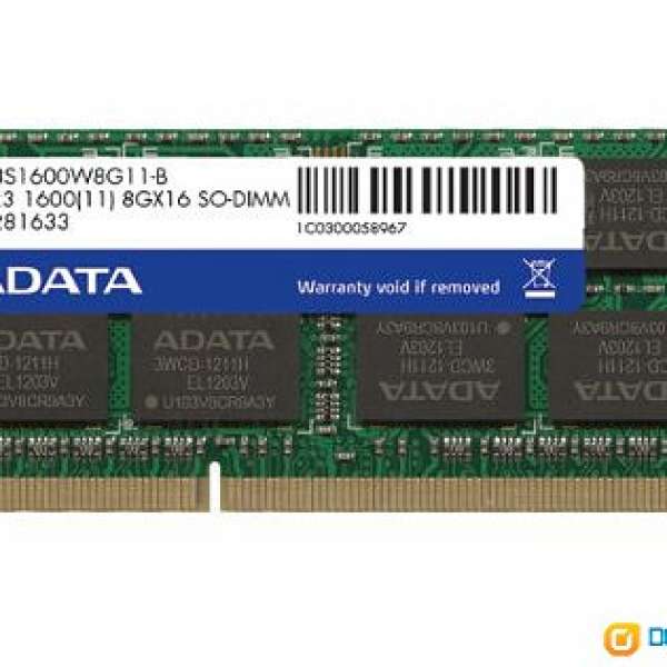 Adata ddr3 1600 8gb SO-DIMM ram