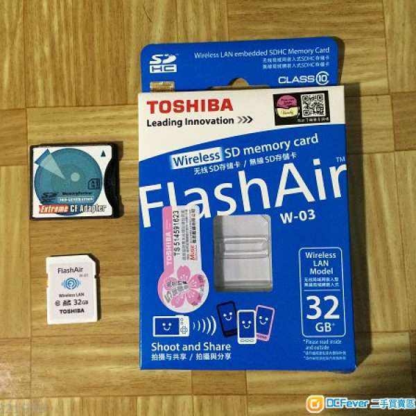 Toshiba 32GB wifi SD Card 加 SD轉CF