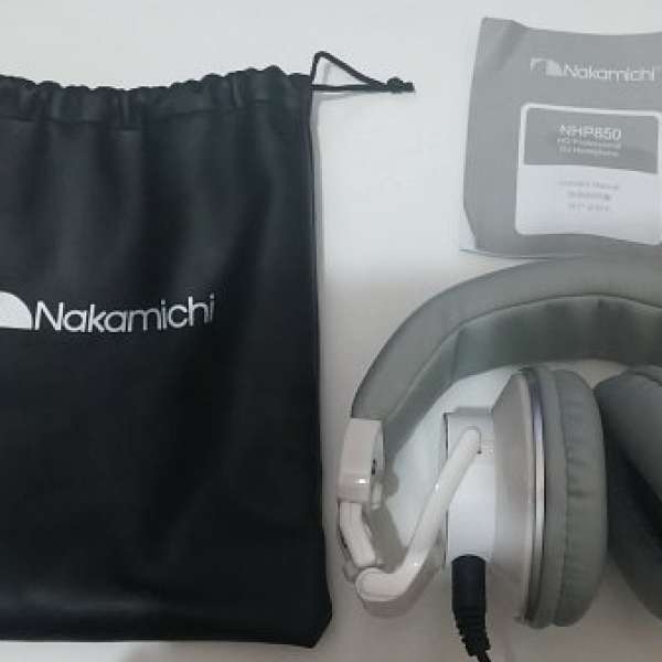 99%新 Nakamichi NHP850 DJ Headphone 耳機 (白灰)