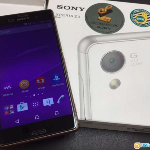 Sony Xperia Z3 Dual TD D6683   99% new 香港聯強行貨(今年六月購入)古銅色