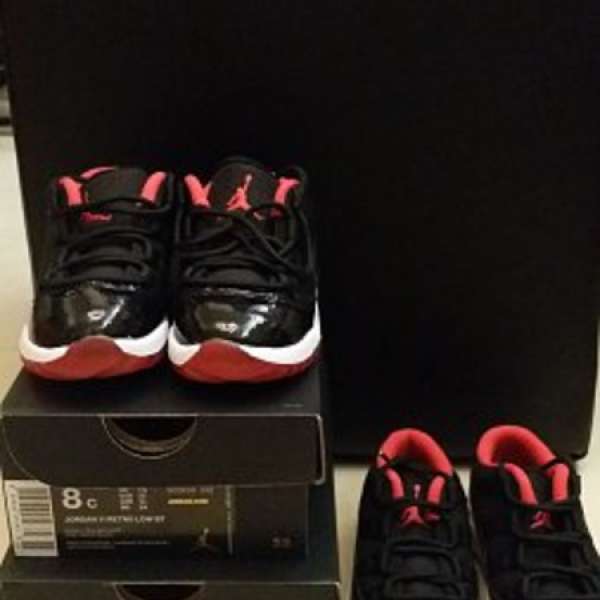 Nike Air Jordan Retro 11 Bred 8C  kid 紅黑bb童裝 baby toddler AJ11