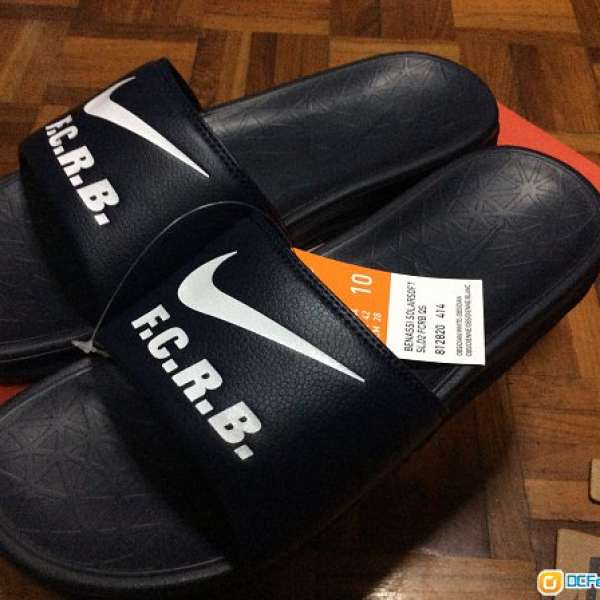 全新Nike FCRB 拖鞋 US 10 benassi solarsoft slide 2 藍色 navy