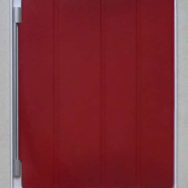 原裝 Apple 紅色皮革 iPad Smart Cover 及透明底殼