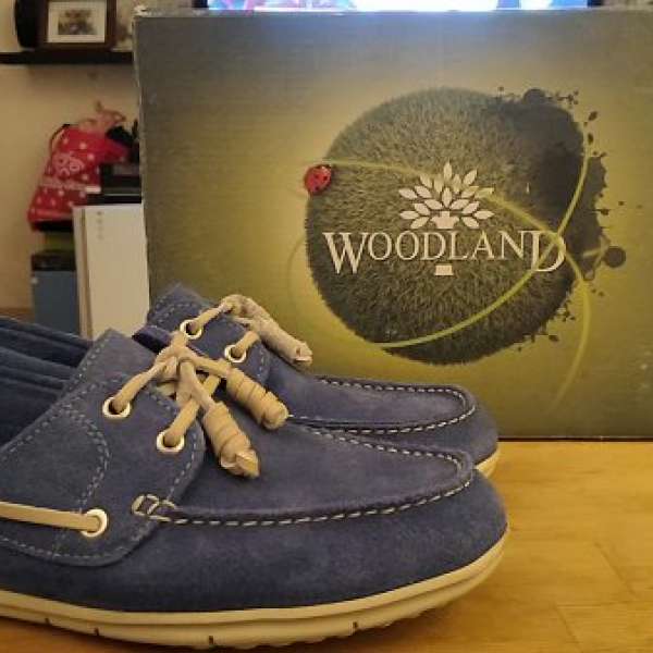 woodland 淺藍色帆船鞋sz 42號 with original and invoice