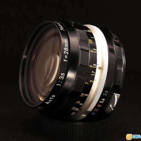 Nikon 28mm f3.5 白鏡 non AI mount 手動鏡