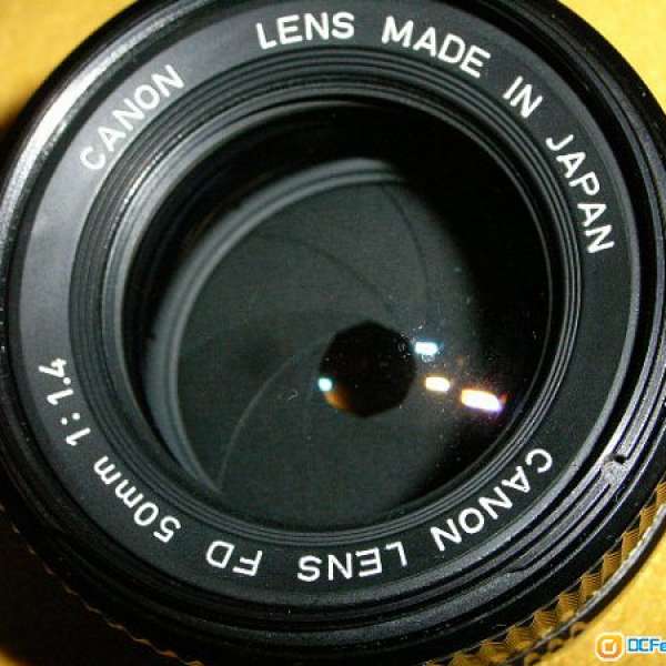 canon lens FD 50mm 1.4 大光圈 90% new 以上