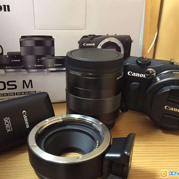 Canon EOS M kit set, EF-M 18-55, EF-M 22