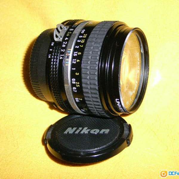 nikon ais 50mm 1.4 大光圈鏡頭鏡片清晰, 通透,無花無霉,90-95%new