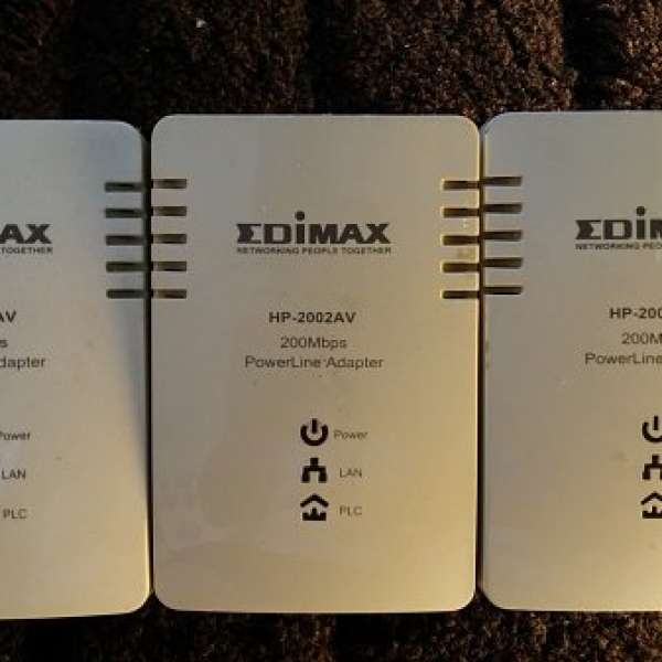 EDIMAX HP-2002AV 200Mbps HOMEPLUG 3 隻
