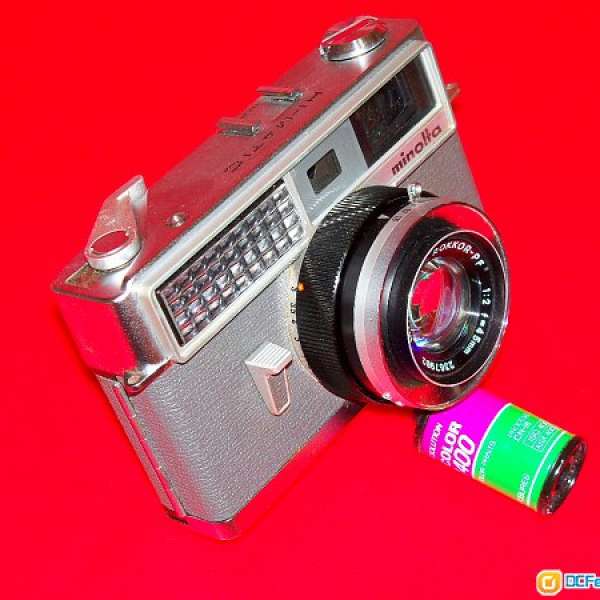 永遠不用電池的古典相机 MINOLTA HI MATIC  original 45/2  RF菲林机 **$350**