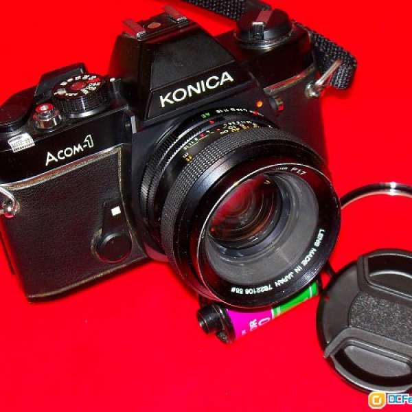 新淨輕巧,色靚,簡易操作全機械 克色菲林机連鏡頭 konica Acom-1+ 50/1.7 手動鏡**$...