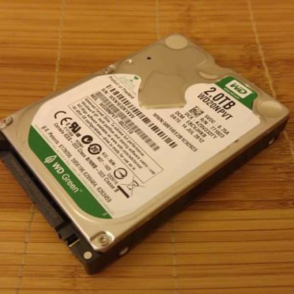 售 Western Digital WD SATAIII 2.5" 2TB HDD 硬碟