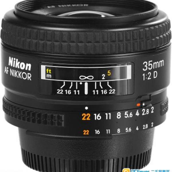 尼康35mm 1:2D FF鏡 連原廠HN-3遮光罩