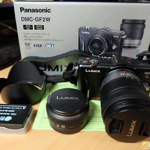 95%new Panasonic Lumix GF2 雙鏡kit set