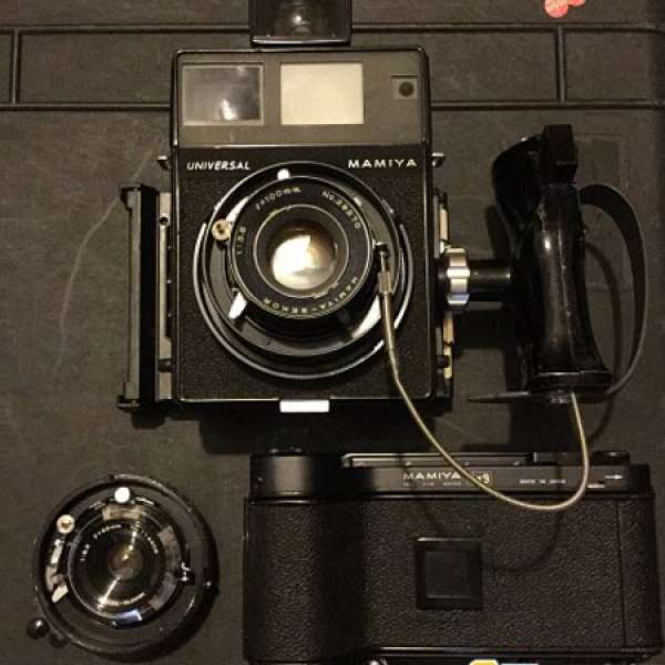 Mamiya Universal with Polaroid and lens 6x9 packfilm