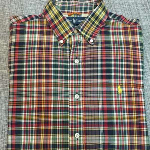 Polo Ralph Lauren Classic 格仔‏‏ 長袖 Size M Custom fit 175/96A