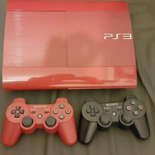 PS3 紅色薄機500GB 99%新 跟8隻game