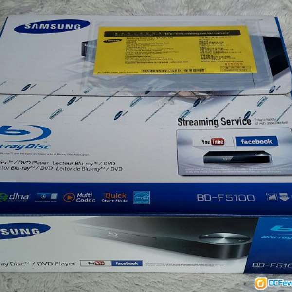 全新samsung.  BD-F5100. blu-ray. DVD player