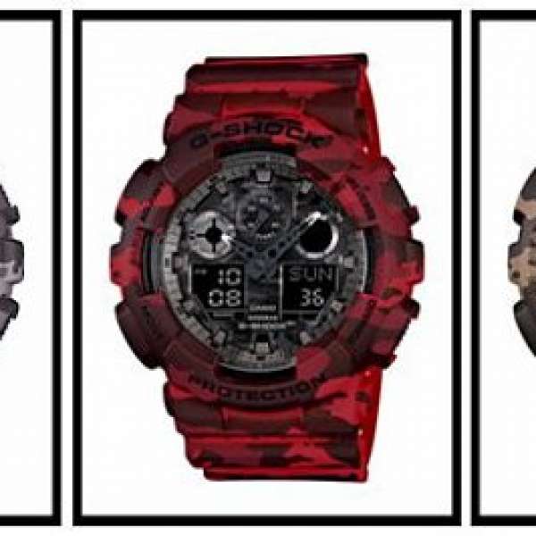 CASIO G-Shock GA-100CM- 4A / 5A / 8A  迷彩手錶 日本版 新款