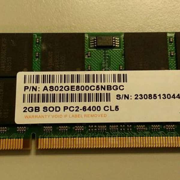 100% work Apacer 2GB DDR2 800mHz notebook Ram