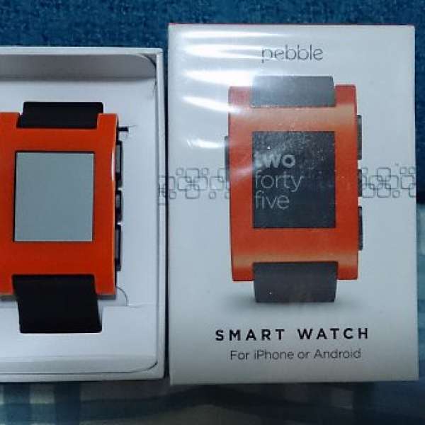 PEBBLE Smart Watch 智能手表 ORANGE 中文顯示