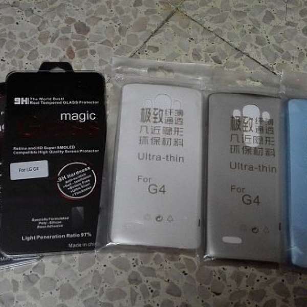 LG G4 軟套及 0.3mm玻璃貼