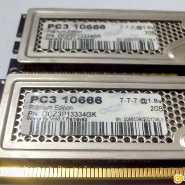 OCZ OCZ3P13334GK PC3-10666 DDR3 2GB x2