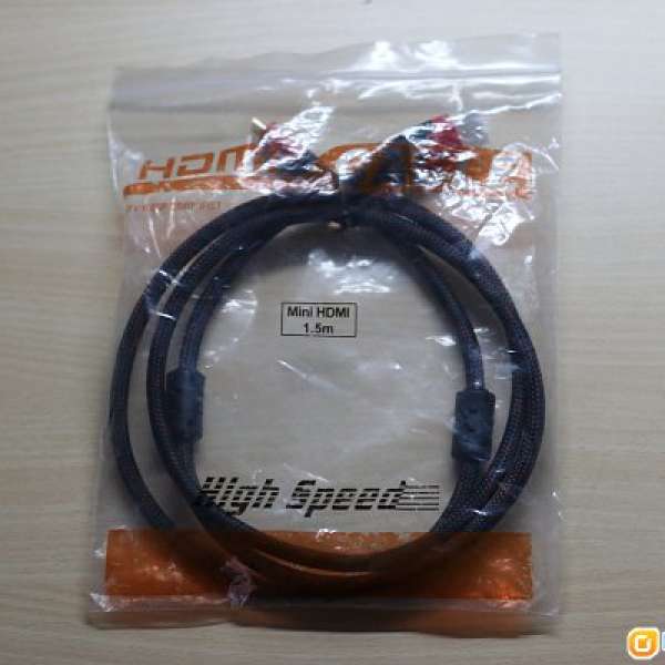 全新1.5m Mini HDMI to HDMI 線