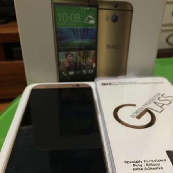 HTC M8 金色行貨95新全套有盒 可換機