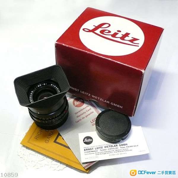 出售:   96%新  Leica Leitz Elmarit-R 28/2.8 28 mm f/2.8 with 12509 Hood