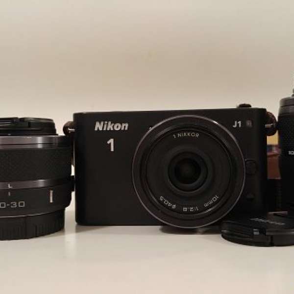 Nikon J1 body, 10mm 2.8, 10-30 zoom, 30-110 zoom, (j2,j3,j4,v1,v2)