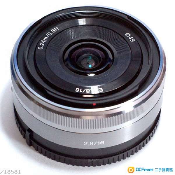 90%新 Sony SEL16F28 16mm F2.8 For Sony E mount 餅鏡