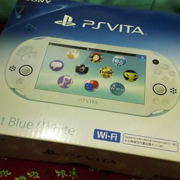 98新 PSVita PCH-2006 light blue WIFI港版 + Gundam Breaker 2 日版