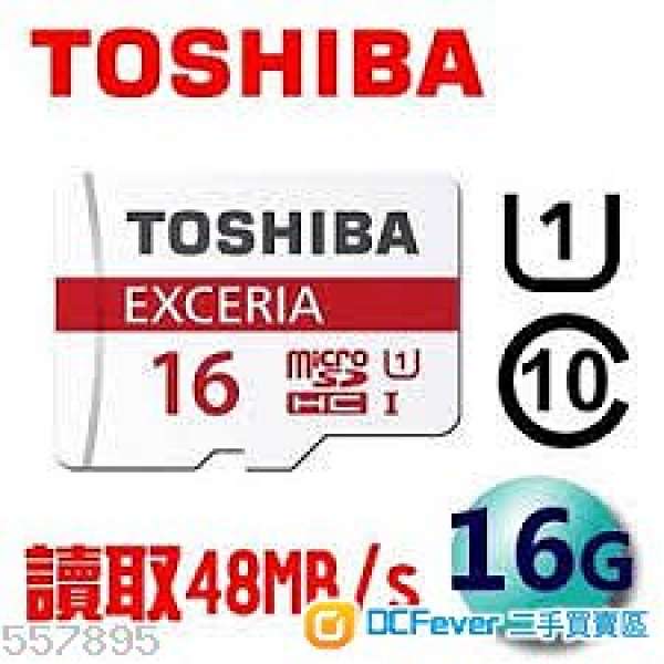 全新 TOSHIBA Exceria Micro sd 16GB 手機記憶卡