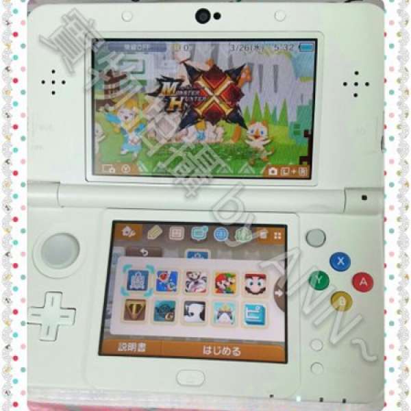 賣:[免卡破解]日版new 3ds 黑/白2色，全新有單有盒 (新款細機) ver 9.1【玩到mhx漢...