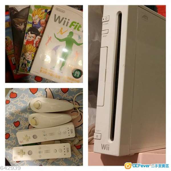 日版wii主機，連4隻，4手製，wii fit 板