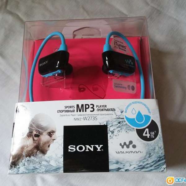【全新】SONY NWZ-W273S 防水運動型MP3播放器 4GB MP3 Player - 藍色