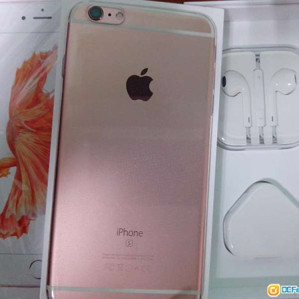 新淨冇花冇崩iphone 6s plus rose gold 玫瑰金色128gb 全套齊全。