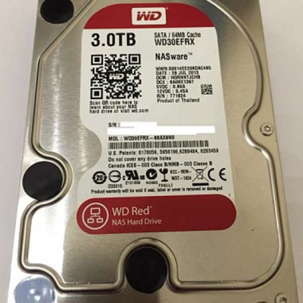 WD Red 3TB 3.5" NAS Hard Drives (WD30EFRX)