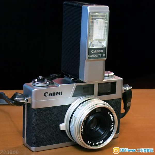 Canon Canonet 28 菲林機 40mm f2.8 + 原廠閃光燈 + 相機套 + 閃光燈套