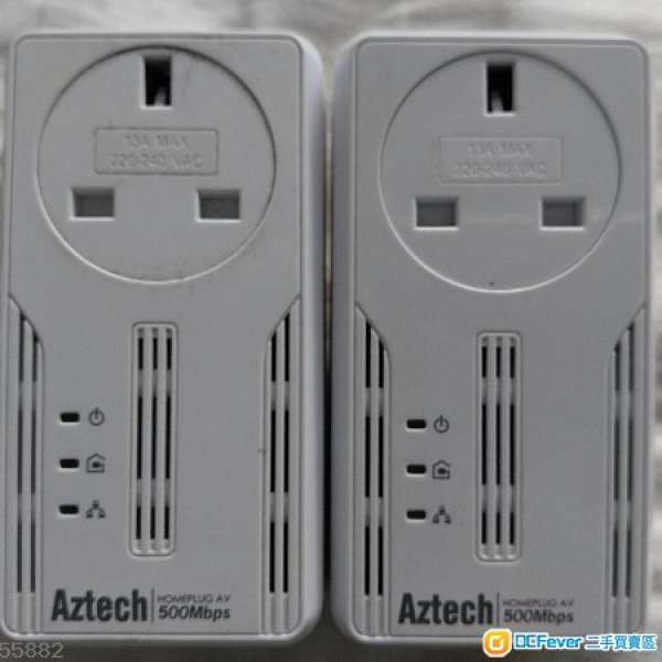 Aztech HomePlug AV 500Mbps with AC Pass-Through (HL115EP)
