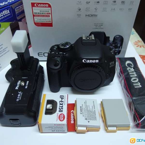 新淨小用Canon EOS 600D 淨機身不連鏡頭 (連副廠直度及其他配件)