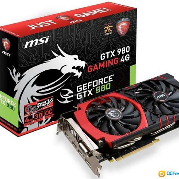 100% 全新行貨 MSI GTX 980 Gaming 4GB 有單有保