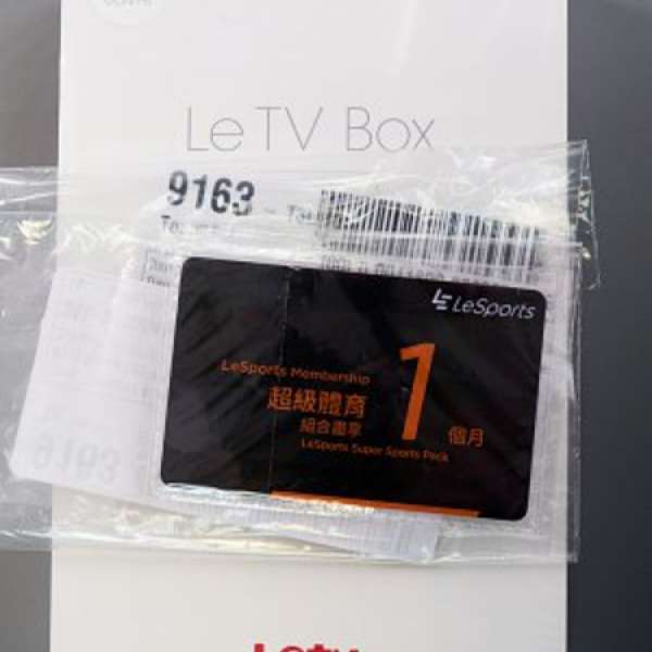 全新 Letv box 樂視電視盒子 4k標準版 (連12個月VIP會籍+1個月體育超級組合)