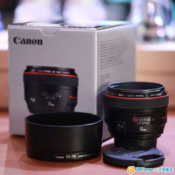 FS:97%new Canon EF50mm F1.2 L full set Hong good (10months warranty)