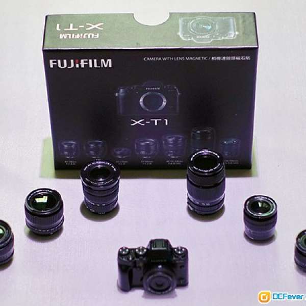 出售全新 Fujifilm X-T1 連  7 支鏡 fullset 紀念版磁石模型