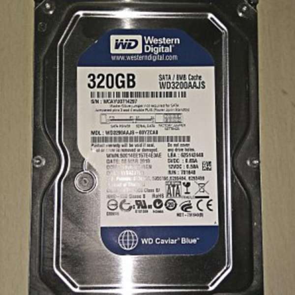 WD 3.5吋320GB SATA 8MB Cache硬碟