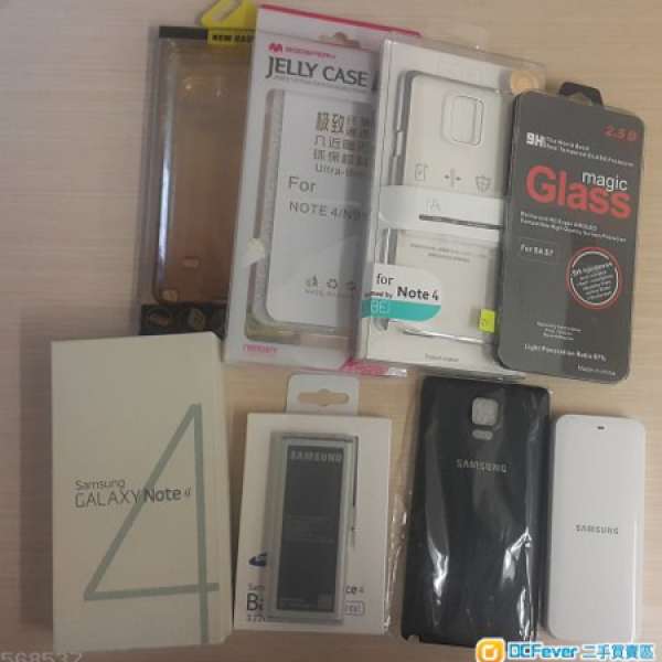 新淨香港行貨Samsung Note 4 N910U 單卡黑色 兩電多配件 可換機