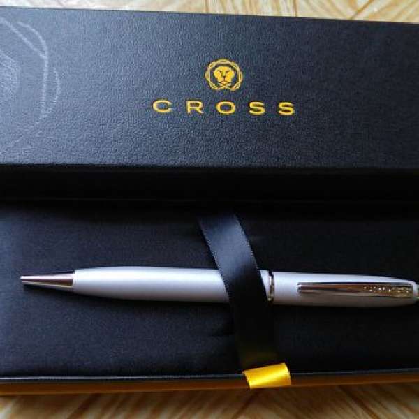 100% New Cross Stratford Satin Chrome Ballpoint Pen AT0172-2- Souvenir